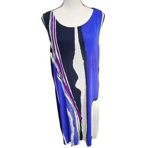 Chico's Abstract Sleeveless Dress Size 3/XL Knee Length